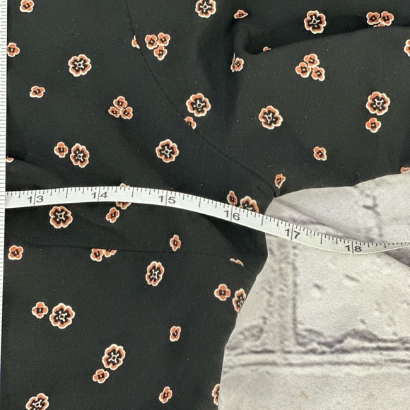 Abercrombie & Fitch Black & Rust Floral Border Print Mini Dress – S - Picture 11 of 14